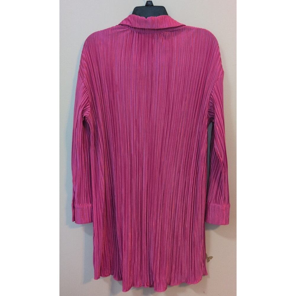 Hot Pink Ribbed Mini Dress – Size Large, EUC - Picture 4 of 4